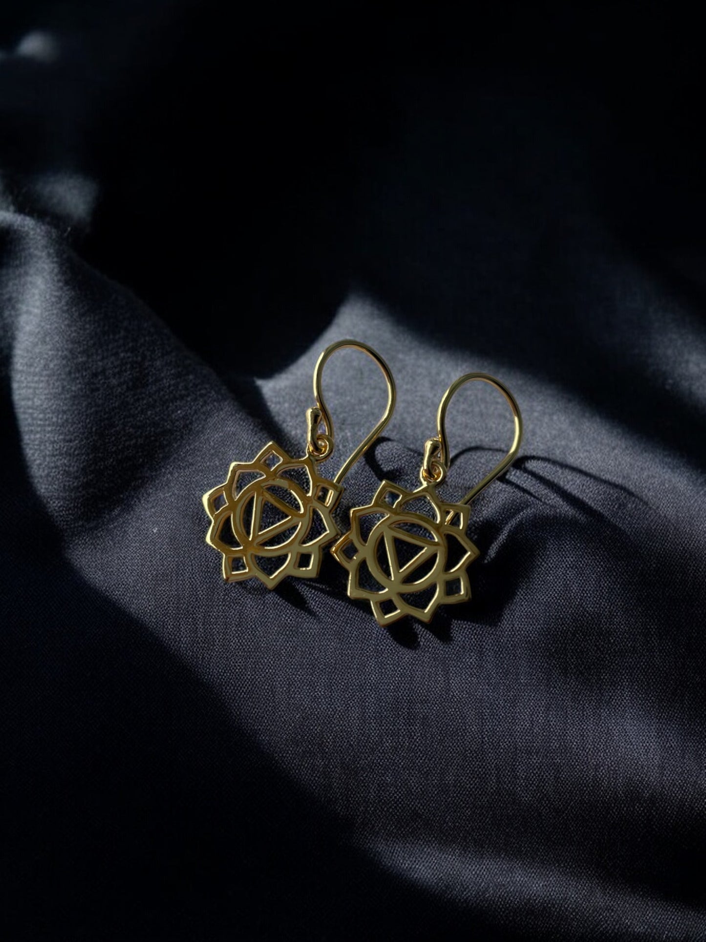 Gold Vermeil Energy Chakra Hoop Earrings (5X Gold Plated)