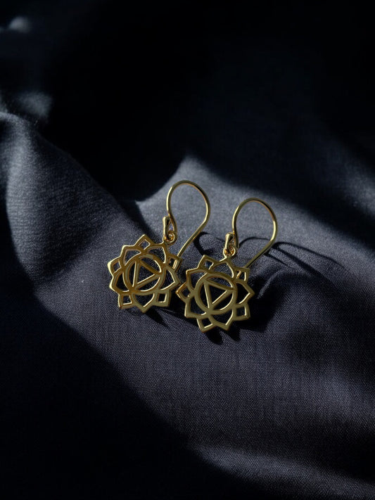 Gold Vermeil Energy Chakra Hoop Earrings (5X Gold Plated)