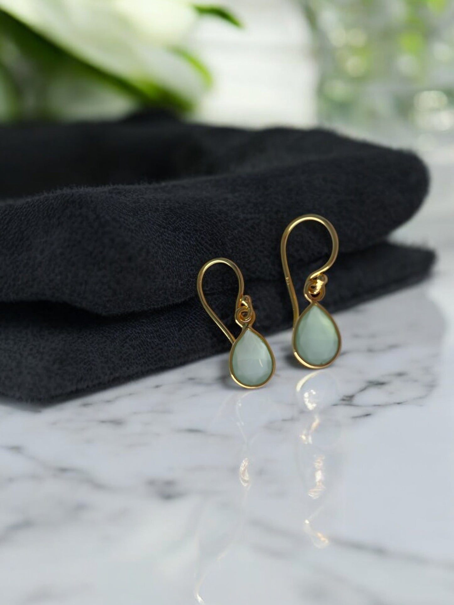 All Day Green Prehnite Earrings