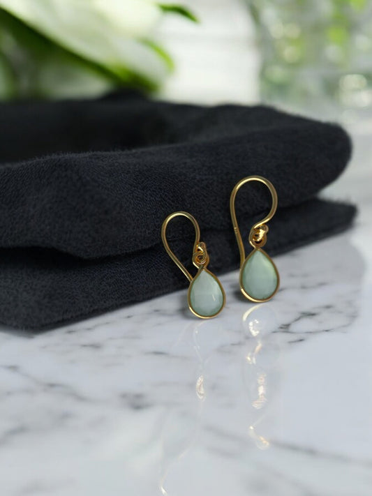 All Day Green Prehnite Earrings