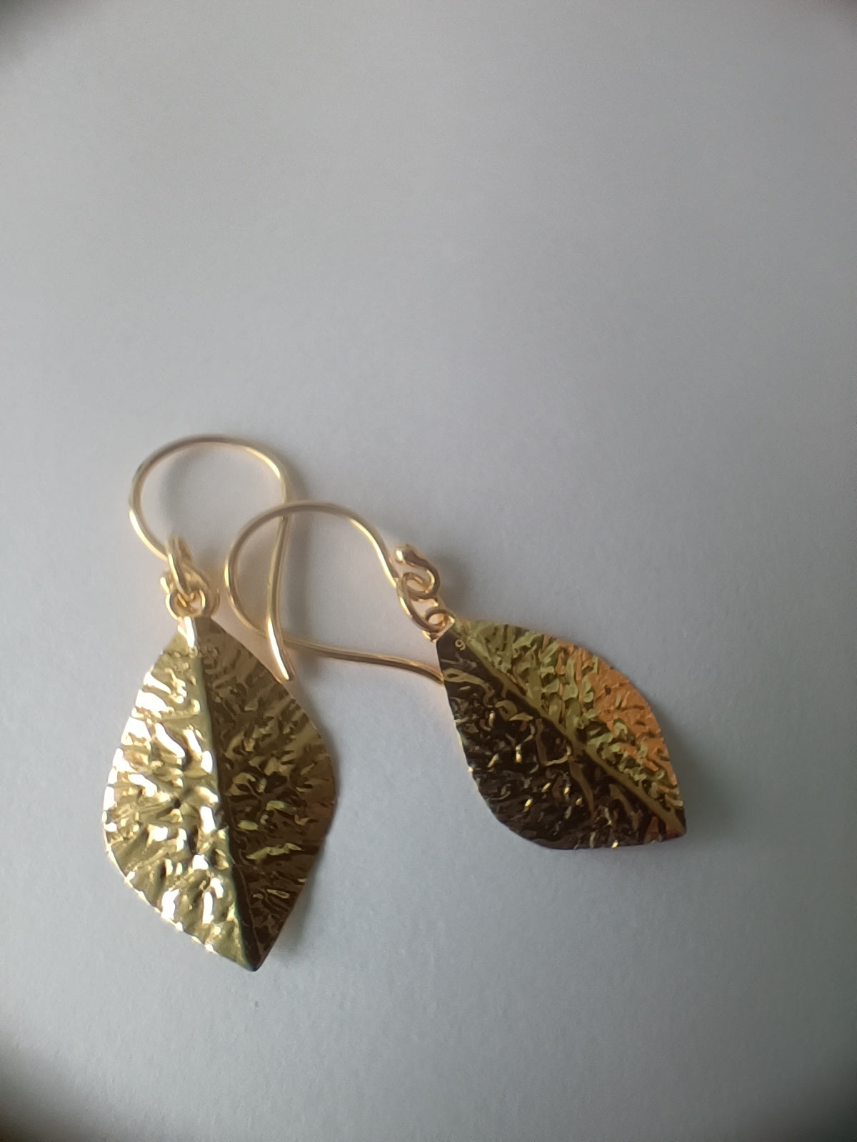Golden Ember Leaf Earrings