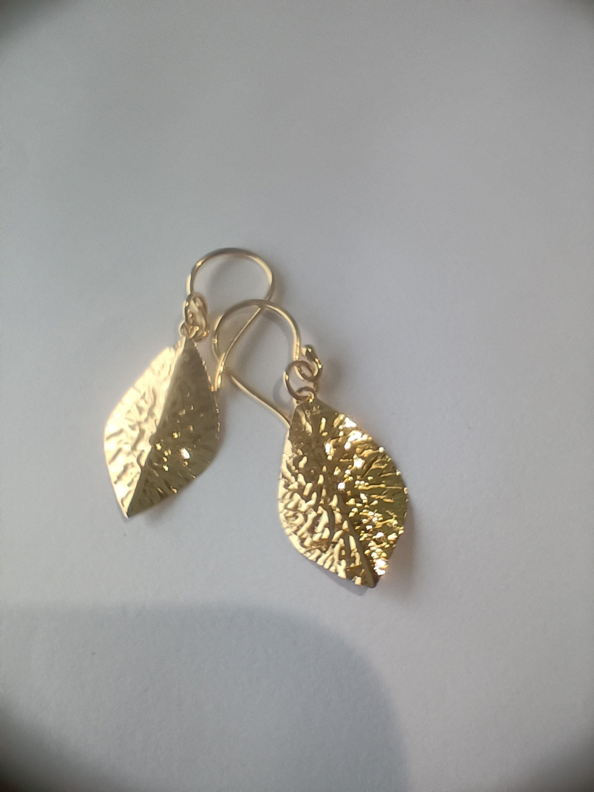 Golden Ember Leaf Earrings
