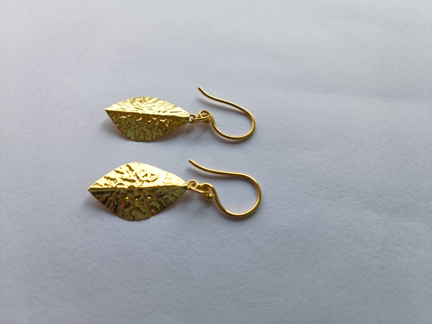 Golden Ember Leaf Earrings