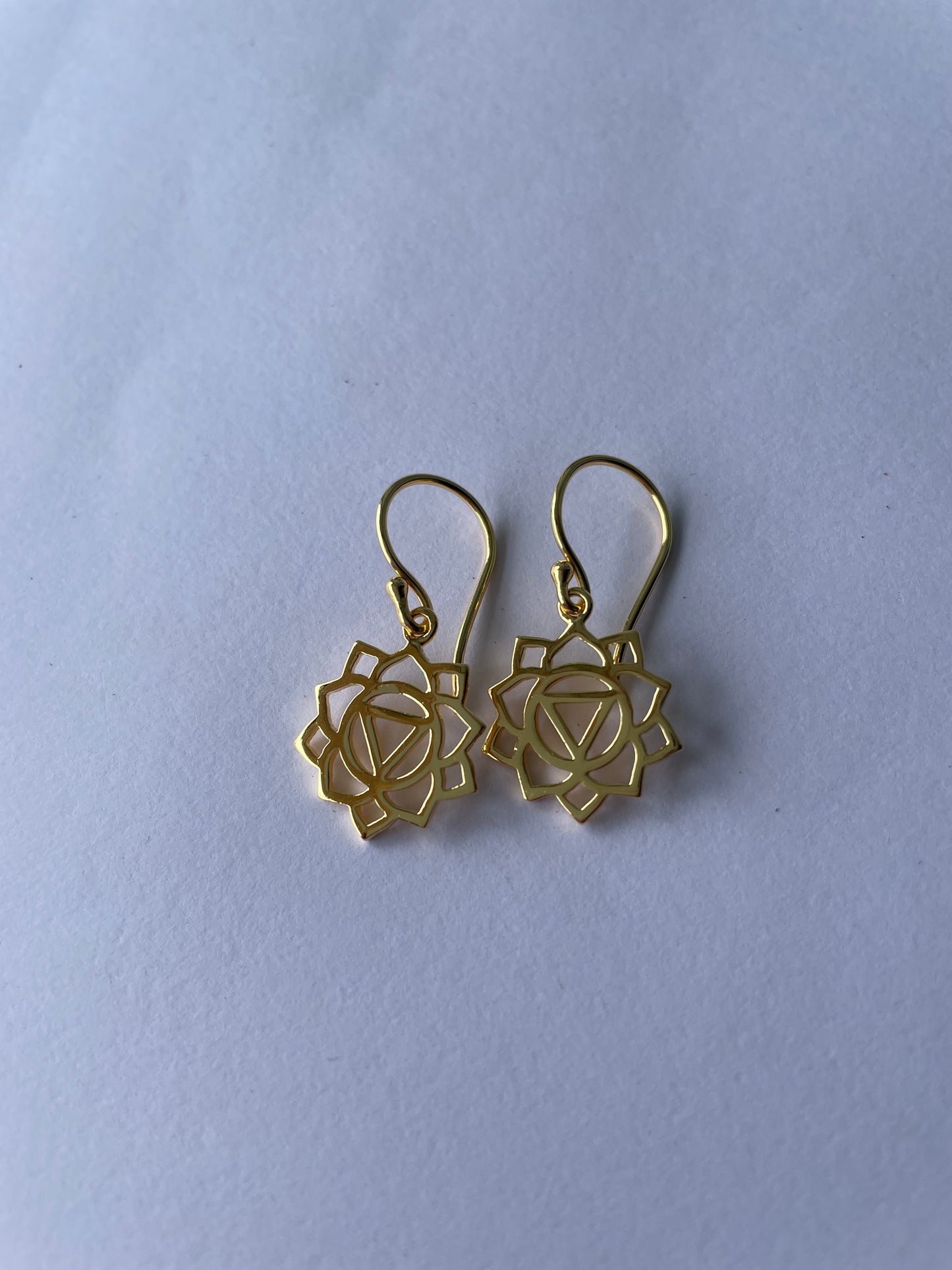 Gold Vermeil Energy Chakra Hoop Earrings (5X Gold Plated)
