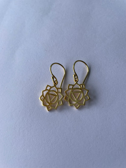 Gold Vermeil Energy Chakra Hoop Earrings (5X Gold Plated)