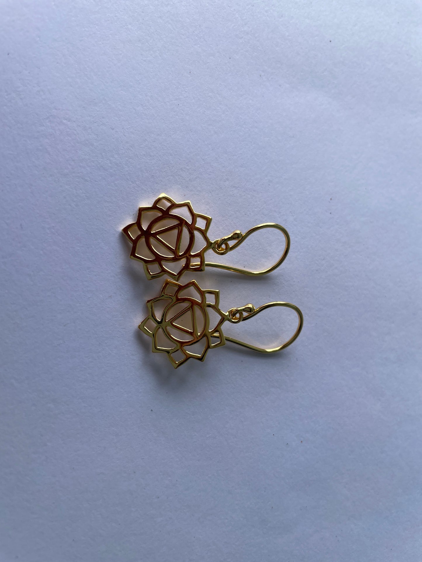 Gold Vermeil Energy Chakra Hoop Earrings (5X Gold Plated)