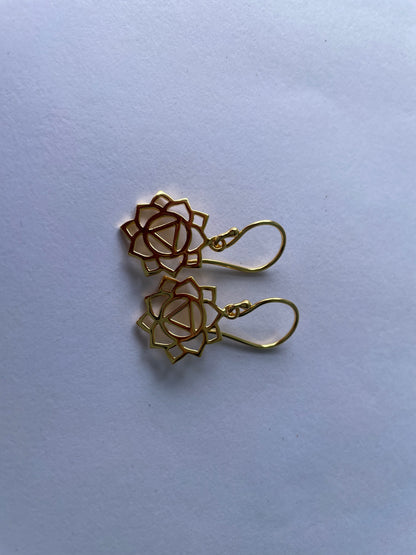 Gold Vermeil Energy Chakra Hoop Earrings (5X Gold Plated)
