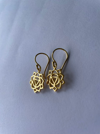 Gold Vermeil Energy Chakra Hoop Earrings (5X Gold Plated)