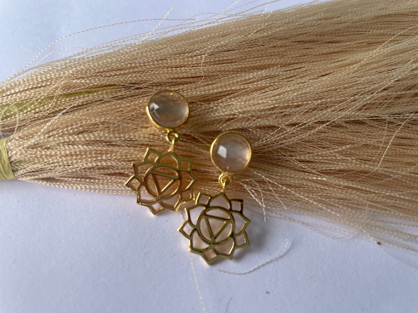 Rose Chalcedony Energy Chakra Earrings