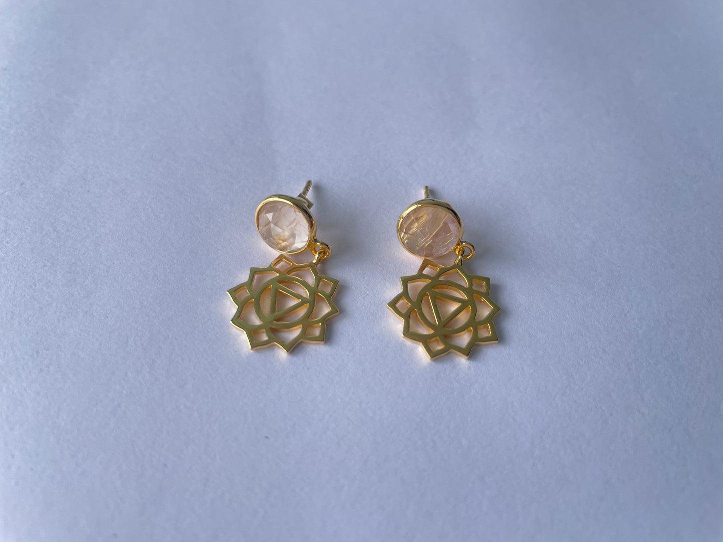 Rose Chalcedony Energy Chakra Earrings