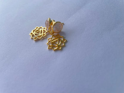 Rose Chalcedony Energy Chakra Earrings