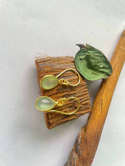 All Day Green Prehnite Earrings
